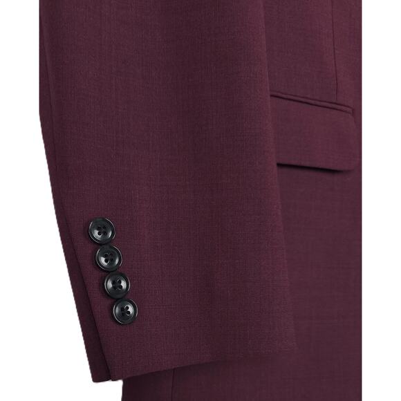 Bar III Men's Slim-Fit Active Stretch Wool Suit Jacket Red Solid 40S NWT - Picture 5 of 7